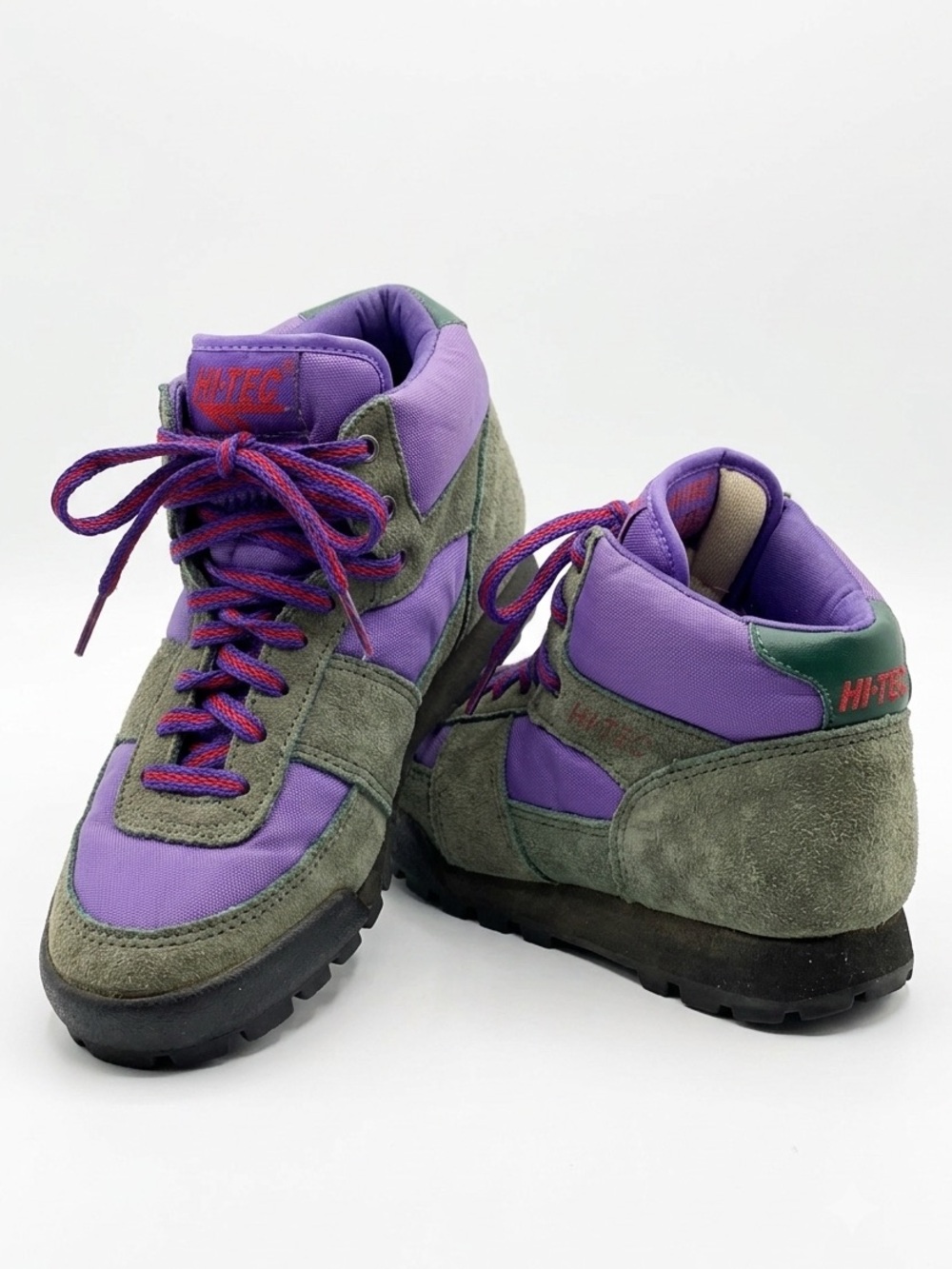 Vintage Hi-Tec Lady Tahoe II Boots 6.5 Purple Green Gorpcore 90s Retro